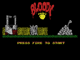 Bloody Paws - Title screen